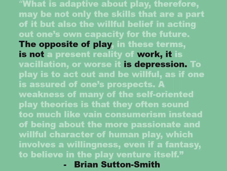 Play as acting out one’s capacity for the&nbsp;future
