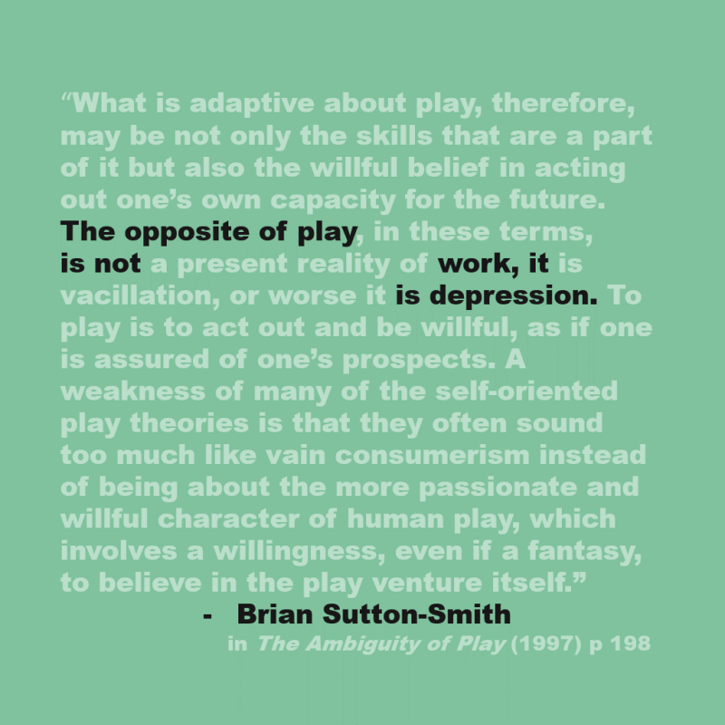 Play as acting out one’s capacity for the future